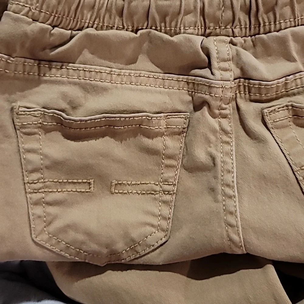 US Polo Assn pants boys M (8) khaki elastic waist straight leg 5 pockets
